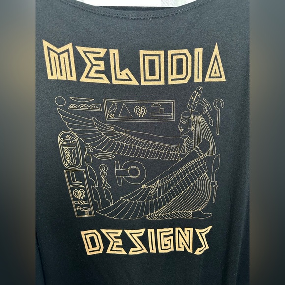 Melodia Designs Black Graphic Camisole - Picture 2 of 7